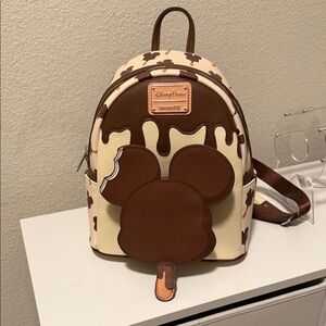 Loungefly Cream and Brown Mickey Backpack